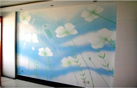 定南画墙绘怎么画好白云的蓬松感？