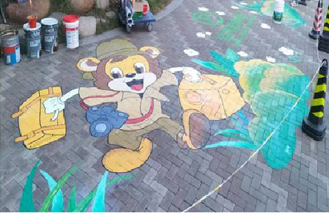 定南夏季画地面彩绘会遇到的问题