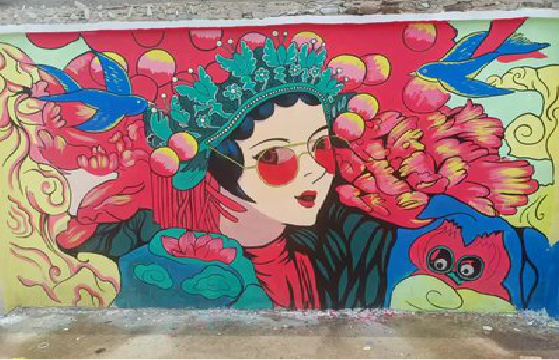 定南墙体彩绘-网红墙