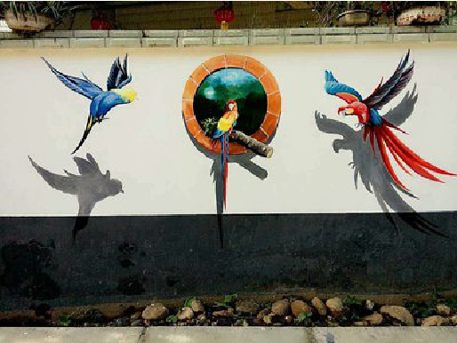 定南视觉错位-3D墙绘设计