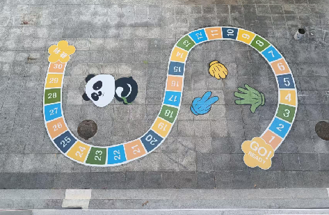 定南地面游戏彩绘