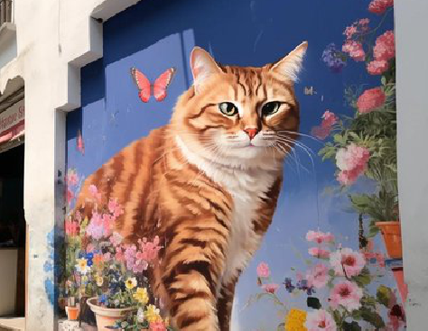 定南自己绘制有个性的手绘墙