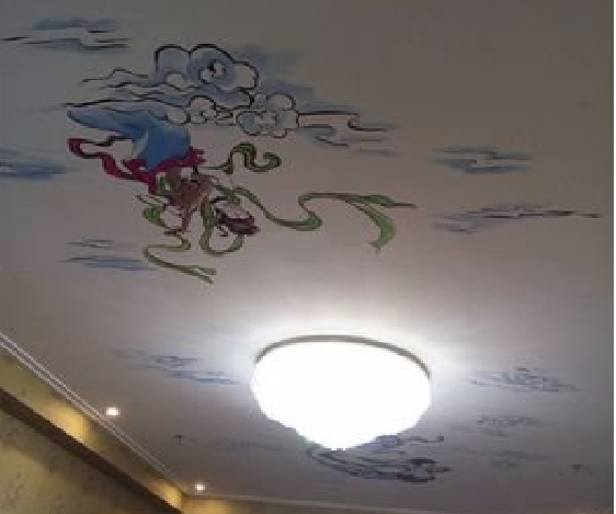 定南如何快速绘制天花板上的手绘墙？