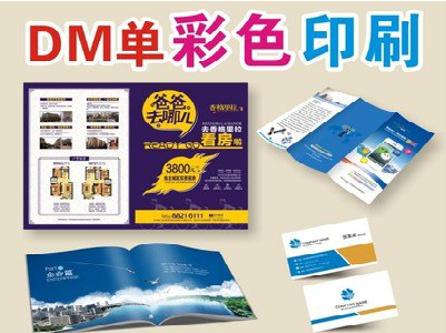 定南单页印刷，色彩搭配简单。