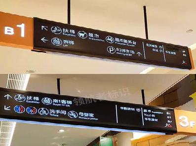 定南如何通过商场标识牌引导客流分布？