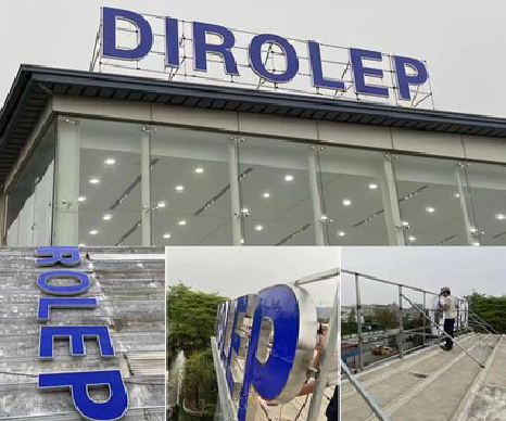 定南楼顶发光字安装的注意事项。